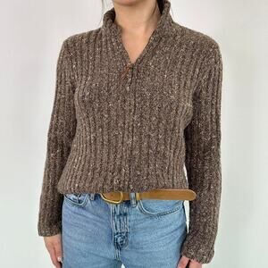 Charter club full zip brown